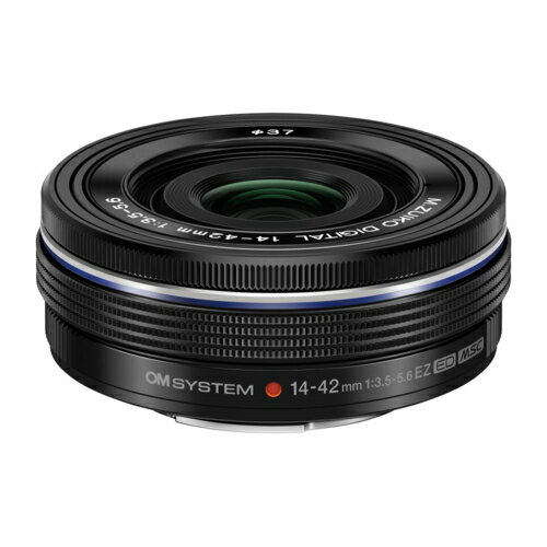 OM SYSTEM M.ZUIKO DIGITAL ED 14-42mm F3.5-5.6 EZ BLK ブラック マイクロフォーサーズマウント ズームレンズ EDM1442EZBLK