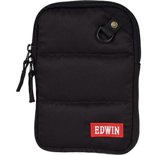 エツミ VE-3577 EDWIN キルティングショルダーポーチ ブラック VE3577