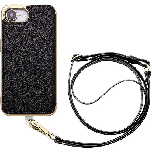 UNiCASE(ユニケース) UNI-CSIP25S-2CBBK black iPhone 16e用 Cross Body Case Duo