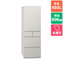 【標準設置料金込】【長期保証付】パナソニック Panasonic NR-E45RY2-C(マットライトベージュ) 5ドア冷蔵庫 右開き 450L 幅600mm NRE45RY2C