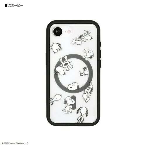 グルマンディーズ gourmandis SNGG-123A スヌーピー iPhone16e対応ケース プロテクトジャケット ピーナッツ スヌーピー IIIIfit プランプフレーム SNGG123A