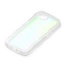 PGA PG-25KWPT03AR(オーロラ) iPhone 16e用 ウェーブケース 背面ケース(2)