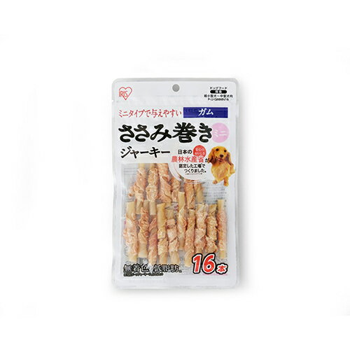 アイリスオーヤマ(Iris Ohyama) P-IJ-GMMN16 ささみ巻きジャーキーガムミニ16本