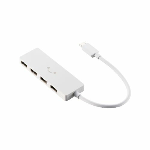 エレコム(ELECOM) U2HC-H040WF(しろちゃん(ホワイト×ブラック)) Type-C ハブ USB2.0 USB-A ×4 バスパワー コンパクト 薄型 ケーブル長15cm エレコム(ELECOM) U2HC-H040WF(しろちゃん(ホワイト×ブラック)) Type-C ハブ USB2.0 USB-A ×4 バスパワー コンパクト 薄型 ケーブル長15cm