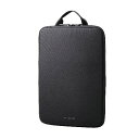 エレコム(ELECOM) ZSB-IBTHVP14BK(ブラック) パソコンケース 14インチ ハンドル付 縦型 PCバッグ 衝撃吸収 スリム ダブルファスナー 撥水加工 ZEROSHOCK