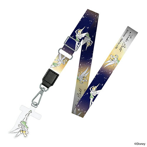 配件 - PGA PG-DSDST10TNK ティンカー・ベル ストラップホルダー付 ショルダーストラップ ディズニーキャラクター PGDSDST10TNK