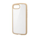 エレコム ELECOM PM-A25STSLFCBE(カフェオレ) iPhone 16e ケース ハイブリッド カバー 衝撃吸収 軽量 薄型 背面カメラ保護 メタルステッカー付 PMA25STSLFCBE(2)
