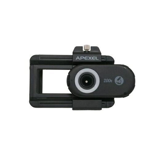 APEXEL APL-MS200 スマートフォンコンパクト顕微鏡 200倍 高輝度LEDライト 828835 ...