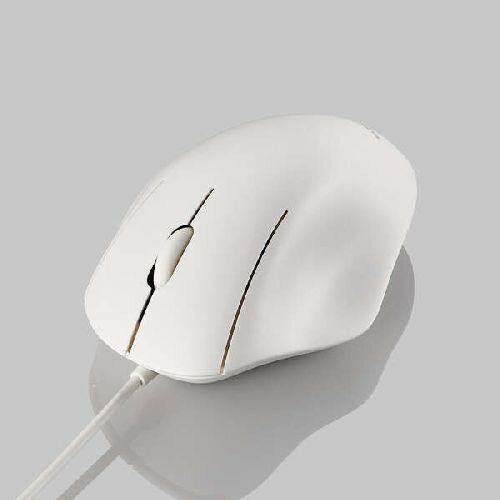 エレコム(ELECOM) M-SH10UBSKWH ホワイト 有線3ボタンマウス Mサイズ
