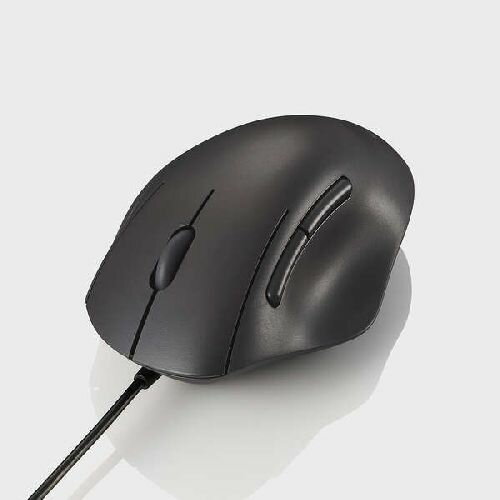 エレコム(ELECOM) M-SH20UBSKBK ブラック 有線5ボタンマウス Mサイズ