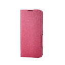 エレコム ELECOM PM-A25SPLFUJPND(ディープピンク) iPhone 16e ケース レザー 手帳型 マグネット 衝撃吸収 超軽量 薄型 ストラップホール付 スタンド機能付 花柄 PMA25SPLFUJPND(2)
