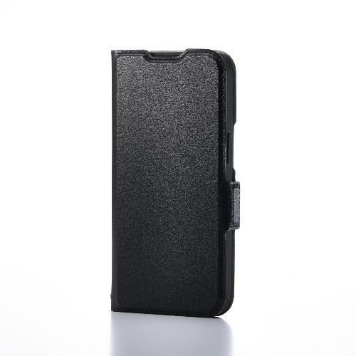 エレコム ELECOM PM-A25SPLFY3BK ブラック iPhone 16e ケース レザー 手帳型 マグネット 衝撃吸収 スタンド機能付 カードケース機能付 ポケット×3 PMA25SPLFY3BK