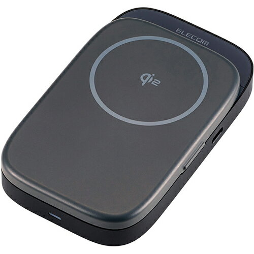 エレコム(ELECOM) DST-Q040BPGY グレー USB Type-C ドッキングステーション 4in1 ハブ Qi2 ワイヤレス..