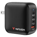 Verbatim バーベイタム MGAN100-4V1(ブラック) PD充電器 100W MGAN1004V1