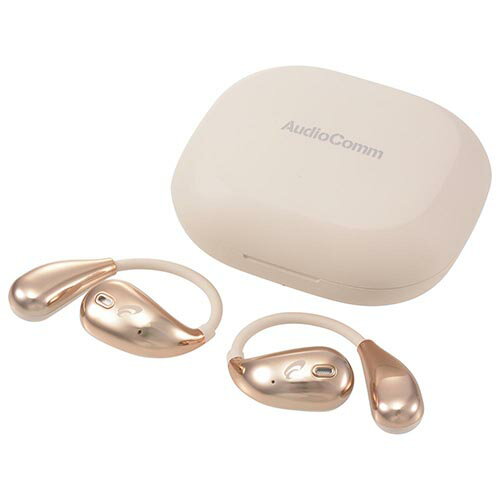 オーム電機(OHM) HP-W610N-U(ベージュ) AudioComm 完全ワイヤレスイヤホン OWS イヤーフック 03-3194 オーム電機(OHM) HP-W610N-U(ベージュ) AudioComm 完全ワイヤレスイヤホン OWS イヤーフック 03-3194