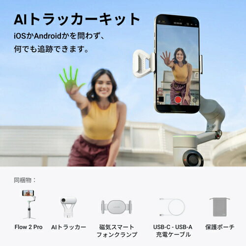 Insta360 Insta360 Flow2 Pro AIトラッカーキット（ストーングレー）AIジンバル CI...