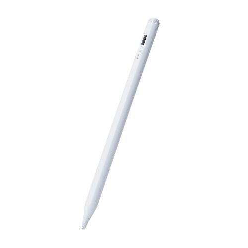 エレコム(ELECOM) P-TPACSTAP10WH ホワイト タッチペン iPad用 ペンシル スタイラスペン USB-C急速充電 傾き検知 誤作動防止 磁気吸着 ペン先 極細