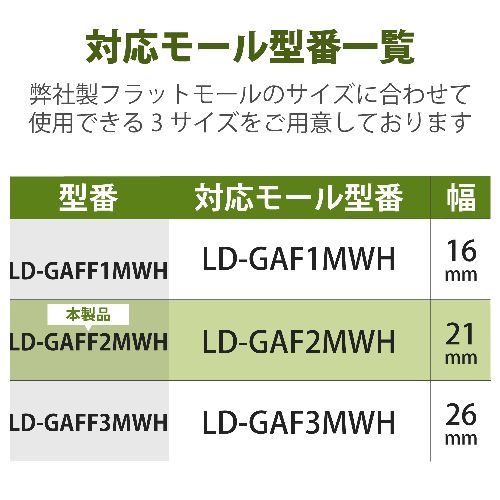エレコム(ELECOM) LD-GAFF2MWH(ホワイト) 配線カバー モール 接続ユニット フリージョイント 【 壁用 フラットモール LD-GAF2MWH 専用 】