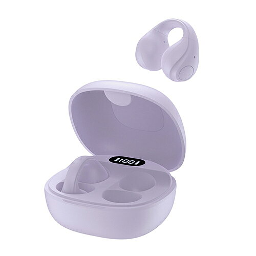 グリーンハウス　オープンイヤーワイヤレスイヤホン イヤーカフタイプ パープル [ ワイヤレス ( 左右分離 ) / Bluetooth 対応 ] 　GH-OWSB-PU