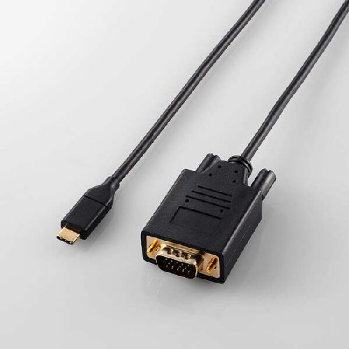 エレコム(ELECOM) CAC-CVGA10BK2(ブラック) USB Type-C(TM) - VGA変換ケーブル 1m エレコム(ELECOM) CAC-CVGA10BK2(ブラック) USB Type-C(TM) - VGA変換ケーブル 1m