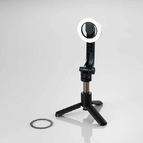 エレコム(ELECOM) P-STMTBK ブラック 着脱簡単な卓上用スマホ三脚スタンド