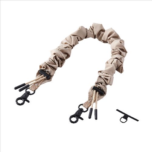 エレコム(ELECOM) P-STHSCOBG ベージュ スマホストラップ シュシュ風デザイン スポーティー ハンドストラップ 手首 落下防止 軽量 長さ調整可