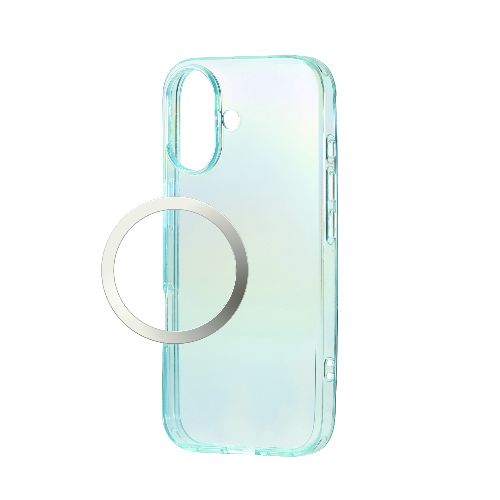 Rakuten - エレコム(ELECOM) PM-A25AUCABU ブルー iPhone17 ケース ソフト 磁気吸着対応メタルステッカー付 オーロラデザイン