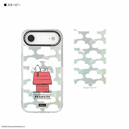 グルマンディーズ(gourmandis) SNGG-183A スヌーピー ピーナッツ スヌーピー Camera Frame iPhone Air MagSafe 対応 ケース