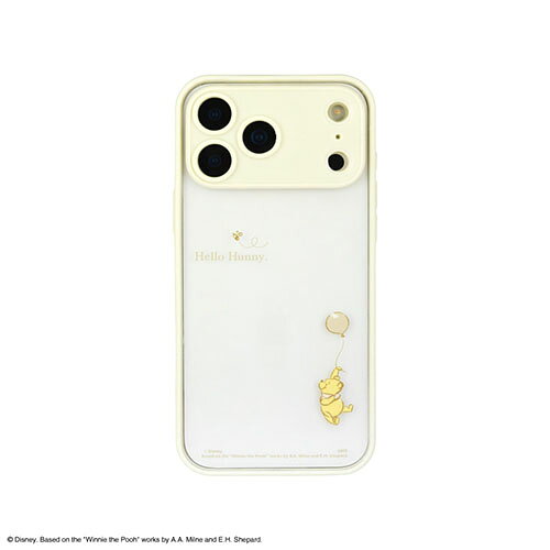 グルマンディーズ(gourmandis) DNG-298PO くまのプーさん ディズニーキャラクター ／ IIIIfit プランプフレーム iPhone17 Pro Max 対応 ケース