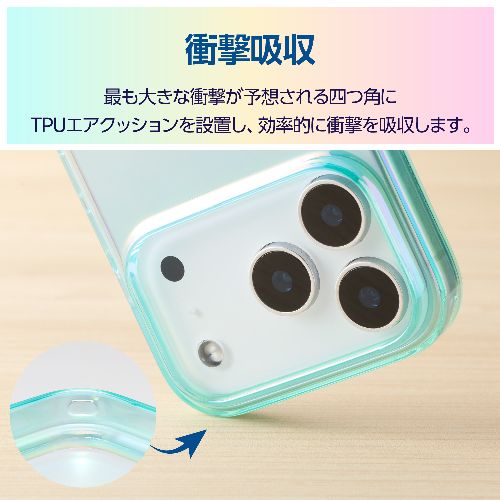 ���쥳��(ELECOM) PM-A25CUCABU �֥롼 iPhone17 Pro ������ ���ե� ���������б��᥿�륹�ƥå����� ��������ǥ�����