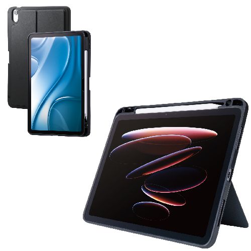 Printer Covers - エレコム(ELECOM) TB-A25MUCSTBK ブラック iPad Air ケース 11インチ M3/M2 /10.9インチ 第5世代 第4世代 ソフト Apple Pencil収納 スタンド機能付き
