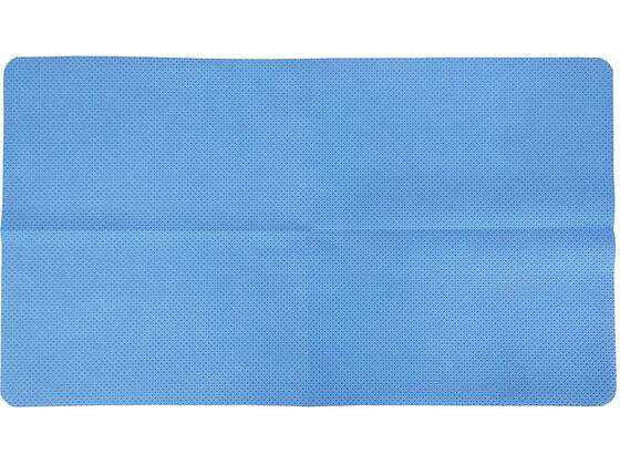今村紙工 不織布吸水バスマット 使い捨て ブルー 20枚入