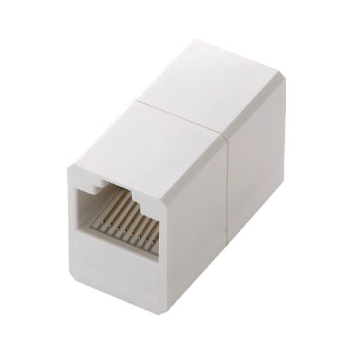 樂天商城 - エレコム(ELECOM) LD-RJ45U6AMWH ホワイト LANケーブル 延長コネクタ Cat6A 10Gbps対応 RJ45 中継コネクタ マグネット固定 ギガビット対応 コンパクト