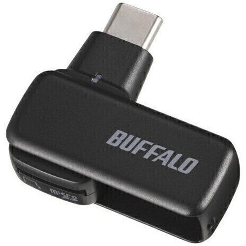 バッファロー(BUFFALO) BSCRM100U3CBK ブラック USB 3.2 Gen1 Type-C対応 microSD専用カードリーダー/ライター