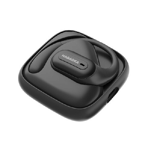 ナガオカ NOW10MBK マイルドブラック オープンイヤーイヤーフック型完全ワイヤレスイヤホン