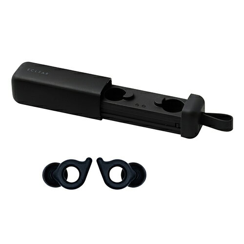 エレコム(ELECOM) HCSL-EP02BK ブラック 耳栓 睡眠用 遮音 二層構造 d字形状 軽量1.1g 水洗い可 ケース..