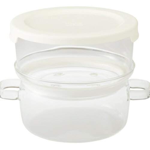 ハリオ(HARIO) HARIO ガラスのある生活 ガラスのせいろ蒸し器 クリア GSM-2-OW 電子レンジ専用 せいろ蒸し器 蒸篭 蓋つき 蒸し料理 耐熱ガラス