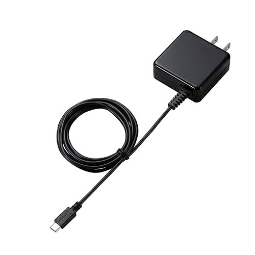 エレコム ELECOM MPA-ACMA1510NBK(ブラック) スマートフォン用AC充電器 ケーブル一体型1.0A USB充電器 1.5m