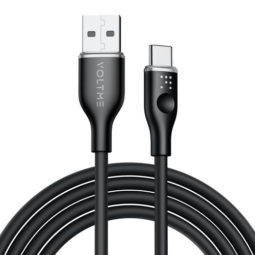 ボルトミー(VOLTME) C2126 ブラック モスシリーズシリコン 充電ケーブル USB-C＆USB-A 60W 1.8m
