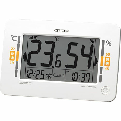 ↑↑↑正確な在庫状況は上記バナー「在庫状況を確認する」をクリックして頂き、必ずご確認ください。&nbsp;&nbsp;■高精度温湿度計付■環境目安表示付■電波時計■メイン表示＝温度・湿度／時計切替付■単3乾電池2本使用（別売）環境目安表示（...
