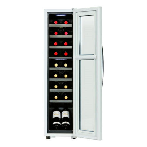 【設置＋長期保証】デバイスタイル(deviceSTYLE) DCG-C18S-W ホワイト ワインセラー 18本収納