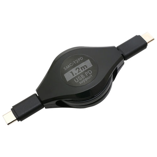 ミヨシ SMC-12PD USB Type-C ケーブル コードリールタイプ 1.2m SMC12PD