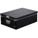 ベストコ ND-9045(ブラック) ふた付き 収納ボックス XL パピーア(3)