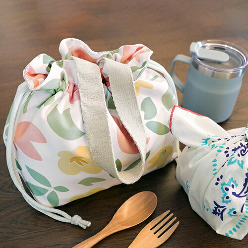 ベストコ LV-0012 ボタニカル LIV PLUS keepie キーピィ 保冷バッグ ランチバッグ 巾着 4L