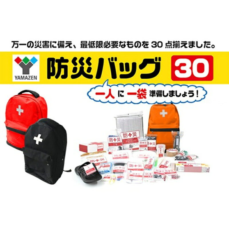 山善 YAMAZEN YBG-30R レッド 避難リュックセット 防災バッグ 30点 一次避難用 YBG30R