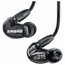 【在庫あり】【17時までのご注文完了で当日出荷可能！】SHURE SE215-K-J(トランスルーセントブラック) 高遮音性イヤホン