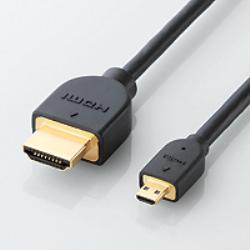 GR ELECOM DH-HD14EU15BK(ubN) C[TlbgΉ HDMI-MicroP[u 1.5m DHHD14EU15BK