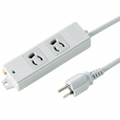 サンワサプライ 工事物件タップ 2個口 上挿し 1m TAP-KE2-1 TAPKE21