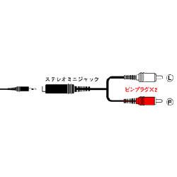 4 Video Cable - JVC CN-140A 変換コード ステレオミニジャック/ピンプラグ 2本 CN140A
