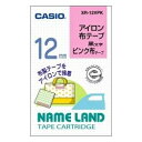 CASIO カシオ XR-12VPK ネームランド アイロン布テープ ピンク/黒文字 12mm XR12VPK